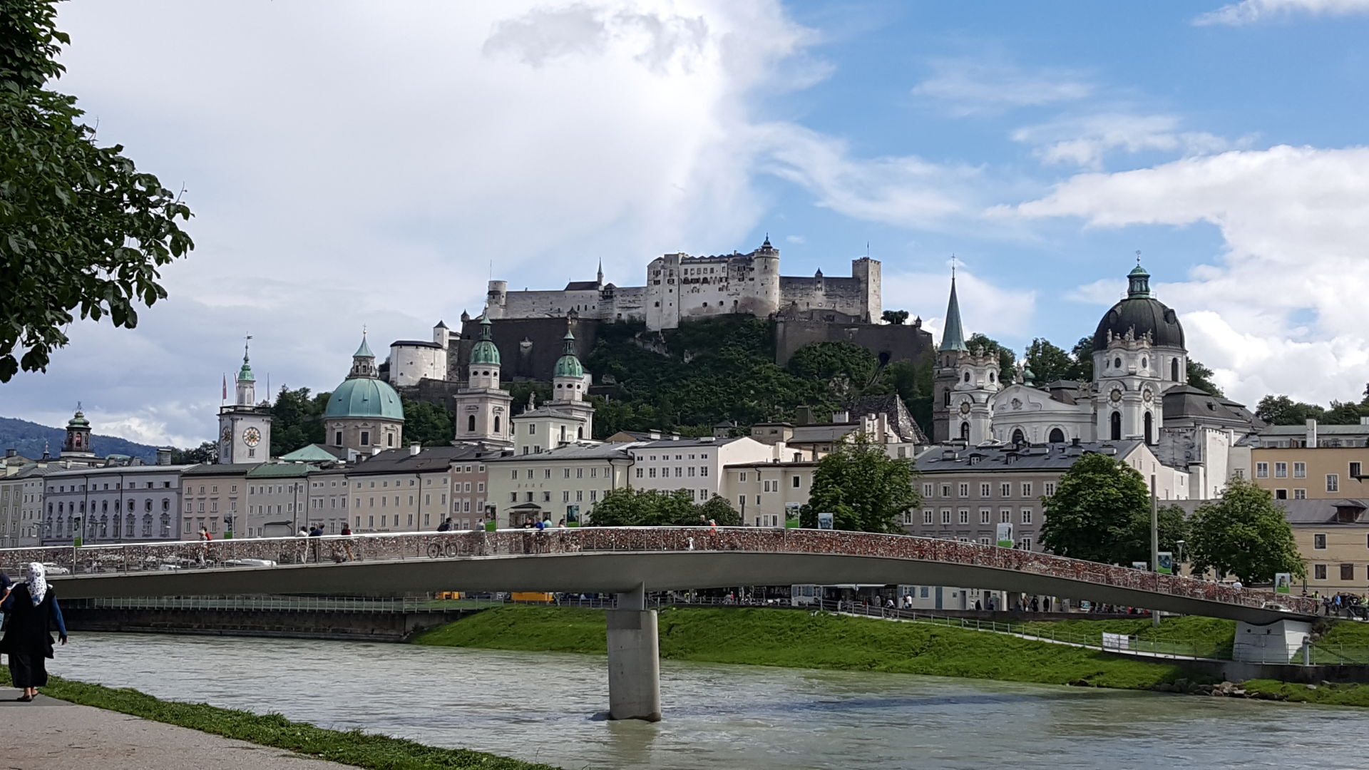 Castle atop of the hill in Salzburg, Austria